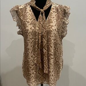 Brown Snake Print Women's Top new with tags